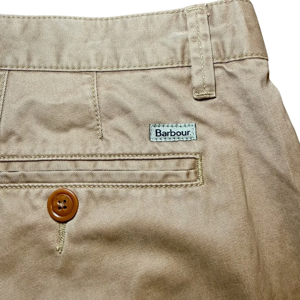 Barbour City Neuston Shorts Mens 38 Stone Tan Cotton Regular Fit NWT 10 Inseam
